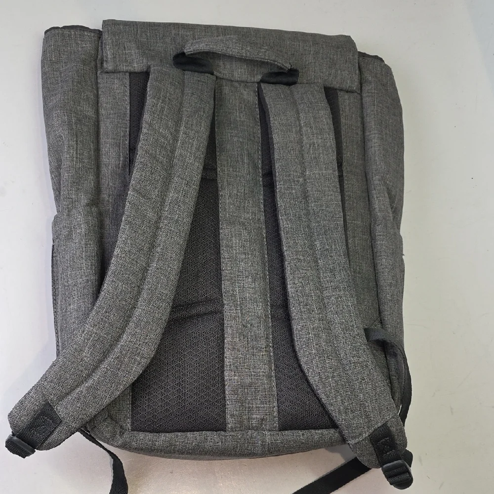 Gray Men's Backpack For Laptop Large With Zip Pockets Travel‎ Bag New